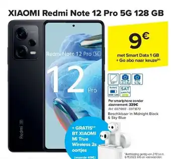 Carrefour Xiaomi redmi note 12 pro 5g 128 gb aanbieding