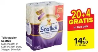 Carrefour Toiletpapier scottex aanbieding