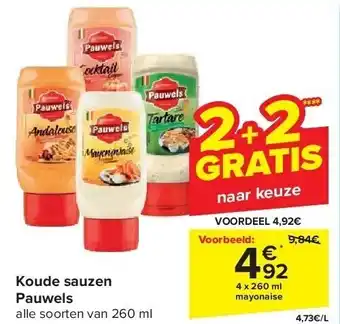 Carrefour Koude sauzen pauwels aanbieding
