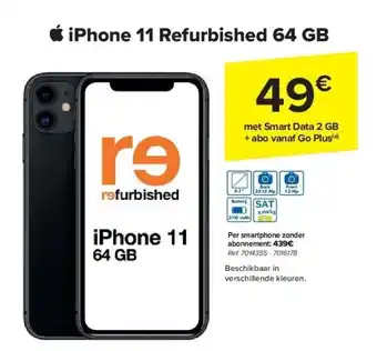 Carrefour Iphone 11 refurbished 64 gb aanbieding