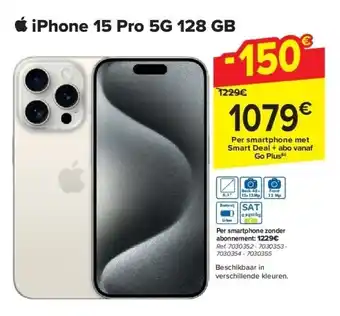 Carrefour Iphone 15 pro 5g 128 gb aanbieding
