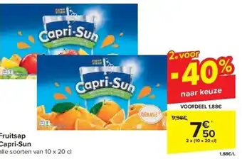 Carrefour Fruitsap capri-sun aanbieding