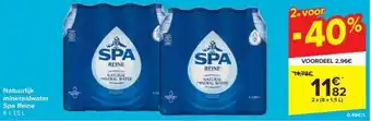 Carrefour Natuurlijk mineraalwater spa reine aanbieding