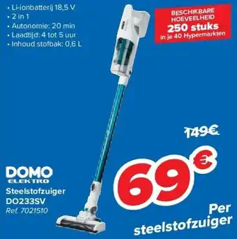 Carrefour Steelstofzuiger do233sv aanbieding