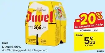 Carrefour Bier duvel 6,66% aanbieding