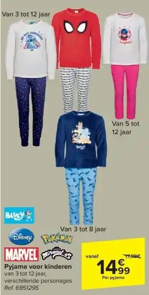 Carrefour Pyjama voor kinderen aanbieding
