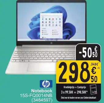 Cora hp Notebook 15S-FQ0014NB aanbieding