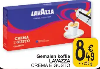 Cora LAVAZZA CREMA E GUSTO Gemalen koffie 4 x 250g aanbieding