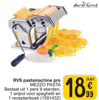 Cora RVS pastamachine pro MEZZO PASTA aanbieding