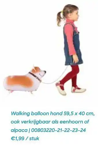 Walking balloon hond
