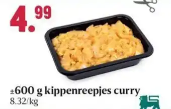 Buurtslagers kippenreepjes curry 600g aanbieding