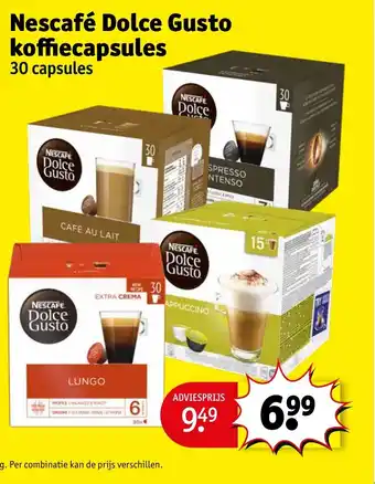 Kruidvat Nescafé Dolce Gusto koffiecapsules 30 capsules aanbieding