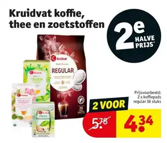 Kruidvat Kruidvat koffie, thee en zoetstoffen aanbieding