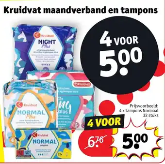 Kruidvat Kruidvat maandverband en tampons aanbieding