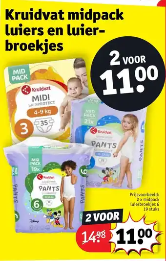 Kruidvat Kruidvat midpack luiers en luierbroekjes aanbieding