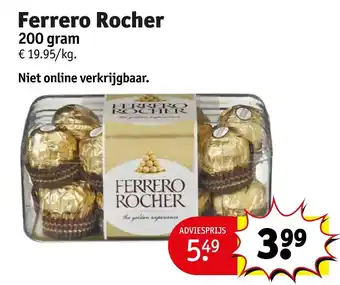 Kruidvat Ferrero Rocher 200 gram aanbieding