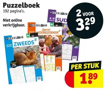Kruidvat Puzzelboek 192 pagina's. aanbieding