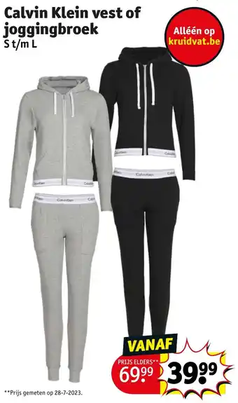 Kruidvat Calvin Klein vest of joggingbroek St/m L aanbieding