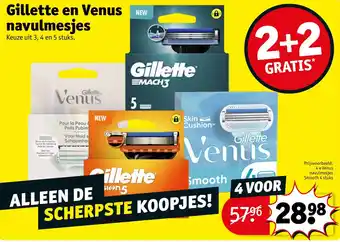 Kruidvat Gillette en Venus navulmesjes aanbieding