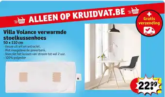 Kruidvat Villa Volance verwarmde stoelkussenhoes 50 x 110 cm aanbieding