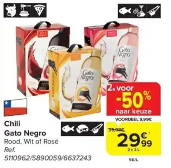 Carrefour Chili Gato Negro 2 x 3L aanbieding