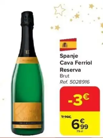 Carrefour Spanje Cava Ferriol Reserva 75 cl aanbieding
