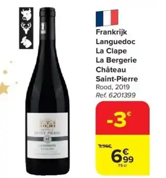 Carrefour Frankrijk Languedoc La Clape La Bergerie Château Saint-Pierre aanbieding