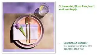 Lavendel gala-tafelpapier met linnengevoel