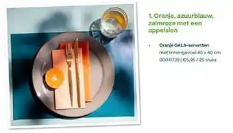 Oranje gala-servetten