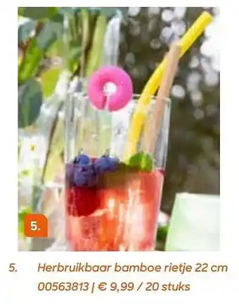 AVA Herbruikbaar bamboe rietje aanbieding