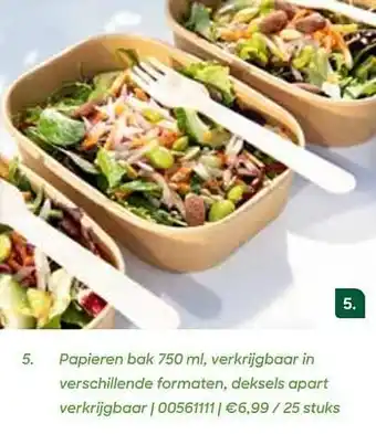 Papieren bak 750 ml