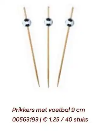 Prikkers met voetbal 9 cm