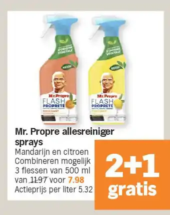 Albert Heijn Mr. propre allesreiniger sprays aanbieding