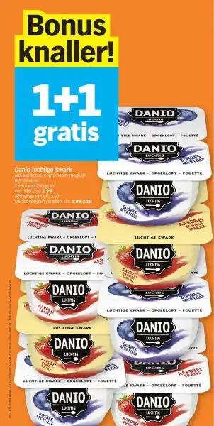 Albert Heijn Danio luchtige kwark aanbieding