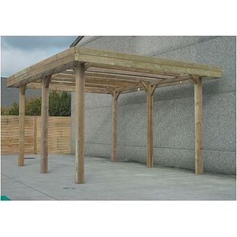 Brico Solid carport ’S7764’ hout 30 m² aanbieding