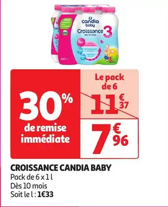 Auchan CROISSANCE CANDIA BABY 6 x 1L aanbieding