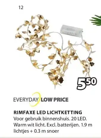Jysk Rimfaxe led lichtketting aanbieding