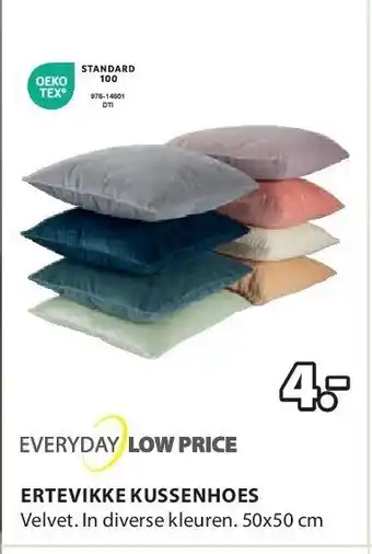Jysk Ertevikke kussenhoes aanbieding
