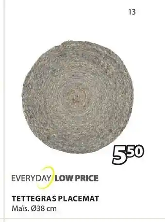 Jysk Tettegras placemat aanbieding