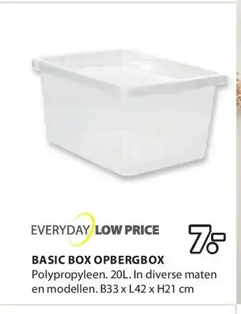 Jysk Basic box opbergbox aanbieding