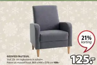 Jysk Gedved fauteuil aanbieding