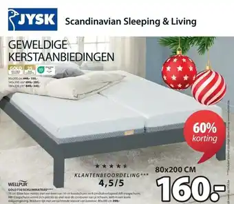 Jysk Gold f30 schuimmatras aanbieding