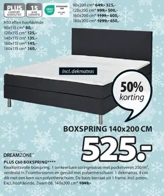 Jysk Plus c60 boxspring aanbieding