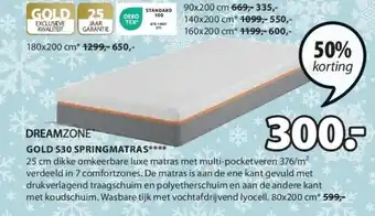 Jysk Gold s30 springmatras aanbieding
