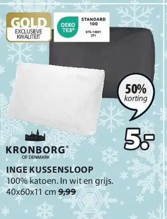 Jysk Inge kussensloop aanbieding