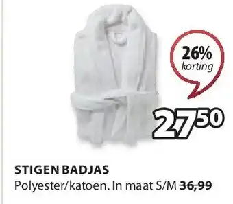 Jysk Stigen badjas aanbieding
