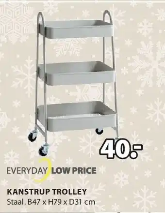 Jysk Kanstrup trolley aanbieding