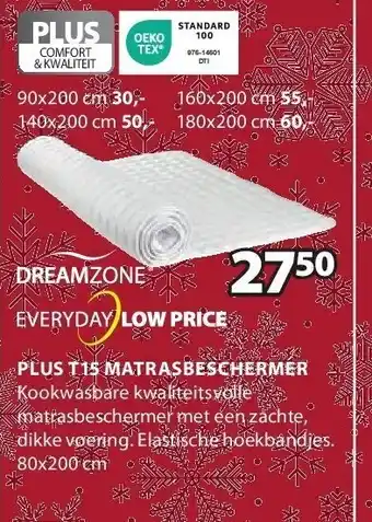 Jysk Plus t15 matrasbeschermer aanbieding
