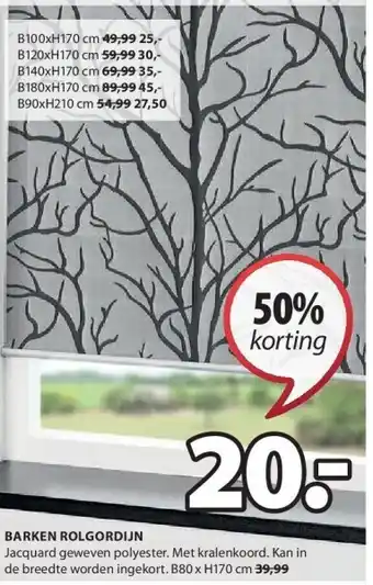 Jysk Barken rolgordijn aanbieding