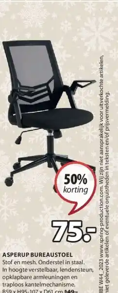 Jysk Asperup bureaustoel aanbieding